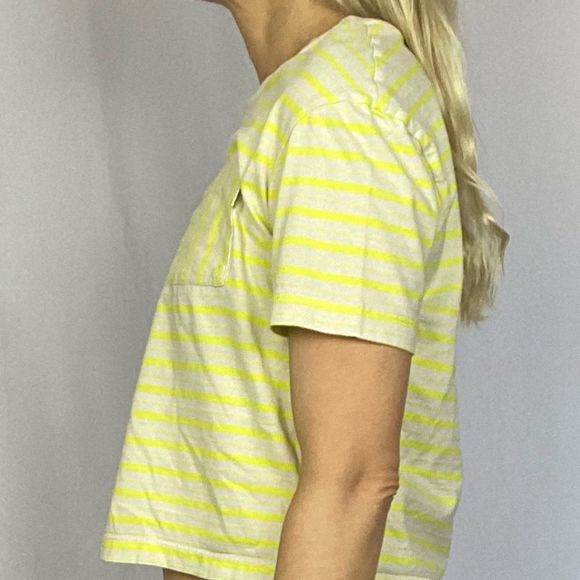 Vans Womens Mini Check Top Lemon Tonic semi cropped t-shirt xs - Picture 4 of 14